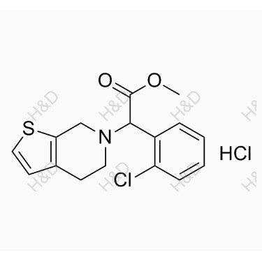 氯吡咯雷雜質(zhì)B（鹽酸鹽）,methyl 2-(2-chlorophenyl)-2-(4,5-dihydrothieno[2,3-c]pyridin-6(7H)-yl)acetate hydrochloride