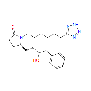 TCS 2510,TCS 2510;(5R)-5-[(3S)-3-Hydroxy-4-phenyl-1-buten-1-yl]-1-[6-(2H-tetrazol-5-yl)hexyl]-2-pyrrolidinone