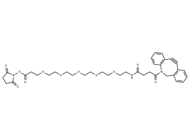 二苯基環(huán)辛炔-五乙二醇-活性酯,DBCO-PEG5-NHS ester