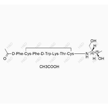 奧曲肽EP雜質(zhì)I(醋酸鹽),(4R,7S,10S,13R,16S,19R)-13-((1H-indol-3-yl)methyl)-19-((R)-2-acetamido-3-phenylpropanamido)-10-(4-aminobutyl)-16-benzyl-N-((2R,3R)-1,3-dihydroxybutan-2-yl)-7-((R)-1-hydroxyethyl)-6,9,12,15,18-pentaoxo-1,2-dithia-5,8,11,14,17-pentaazacycloicosane-4-carboxamide acetate