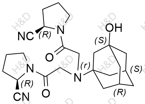 維格列汀雜質(zhì)4,(2R,2'R)-1,1'-(2,2'-(((1r,3S,5R,7S)-3-hydroxyadamantan-1-yl)azanediyl)bis(acetyl))bis(pyrrolidine-2-carbonitrile)