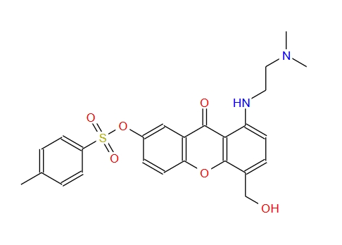 1-[(2-二甲氨基)乙基氨基]-4-(羥甲基)-7-[(4-甲基苯基)磺酰氧基]-9H-氧雜蒽-9-酮,8-((2-(diMethylaMino)ethyl)aMino)-5-(hydroxyMethyl)-9-oxo-9H-xanthen-2-yl 4-Methylbenzenesulfonate