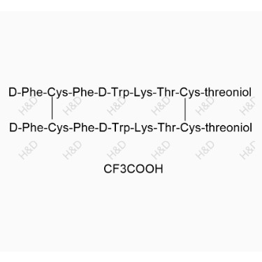 奧曲肽雜質(zhì)34(三氟乙酸鹽),(4R,7S,10S,13R,16S,19R,24R,27S,30R,33S,36S,39R)-13,30-bis((1H-indol-3-yl)methyl)-19,24-bis((R)-2-amino-3-phenylpropanamido)-10,33-bis(4-aminobutyl)-16,27-dibenzyl-N4,N39-bis((2R,3R)-1,3-dihydroxybutan-2-yl)-7,36-bis((R)-1-hydroxyethyl)-6,9,12,15,18,25,28,31,34,37-decaoxo-1,2,21,22-tetrathia-5,8,11,14,17,26,29,32,35,38-decaazacyclotetracontane-4,39-dicarboxamide 2,2,2-trifluoroacetic acid