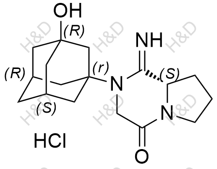 維格列汀雜質(zhì)35(鹽酸鹽）,(S)-2-((1r,3R,5R,7S)-3-hydroxyadamantan-1-yl)-1-iminohexahydropyrrolo[1,2-a]pyrazin-4(1H)-one hydrochloride