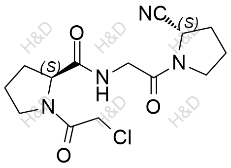 維格列汀雜質(zhì)56,(S)-1-(2-chloroacetyl)-N-(2-((S)-2-cyanopyrrolidin-1-yl)-2-oxoethyl)pyrrolidine-2-carboxamide