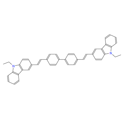 4,4'-雙(9-乙基-3-咔唑乙烯基)-1,1'-聯(lián)苯,BCzVBi