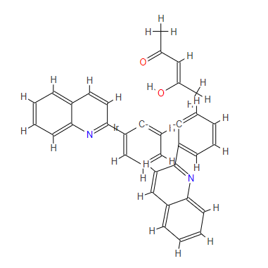 雙(2-苯基喹啉)(乙酰丙酮)銥(III),Ir(2-phq)2(acac)