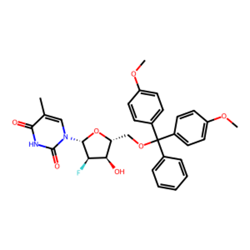 1-((2R,3R,4R,5R)-5-((雙(4-甲氧基苯基)(苯基)甲氧基)甲基)-3-氟-4-羥基四氫呋喃-2-基)-5-甲基嘧啶-2,4(1H,3H)-二酮,1-((2R,3R,4R,5R)-5-((bis(4-methoxyphenyl)(phenyl)methoxy)methyl)-3-fluoro-4-hydroxytetrahydrofuran-2-yl)-5-methylpyrimidine-2,4(1H,3H)-dione