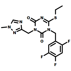 1,3,5-三嗪-2,4（1H，3H）-二酮，6-（乙硫基）-3-[（1-甲基-1H-1,2,4-三唑-3-基）甲基]-1-[（2,4,5-三氟苯基）甲基,6-(Ethylthio)-3-((1-methyl-1H-1,2,4-triazol-3-yl)methyl)-1-(2,4,5-trifluorobenzyl)-1,3,5-triazine-2,4(1H,3H)-dione