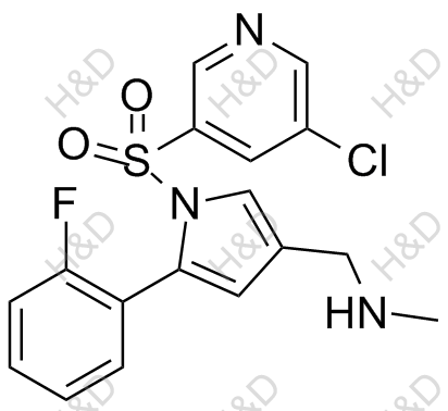 沃諾拉贊雜質(zhì)4,1-(1-((5-chloropyridin-3-yl)sulfonyl)-5-(2-fluorophenyl)-1H-pyrrol-3-yl)-N-methylmethanamine