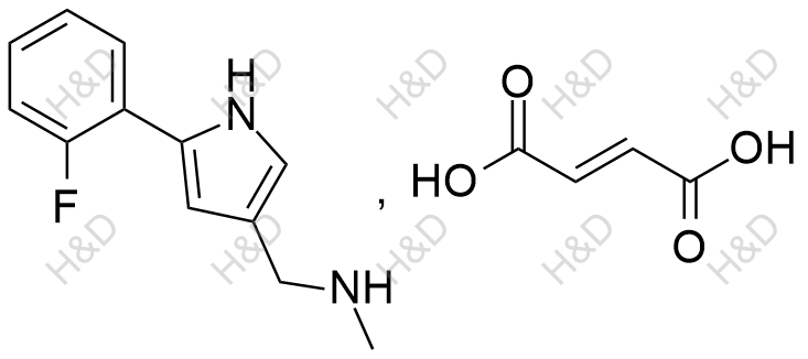 沃諾拉贊雜質(zhì)Z-7,1-(5-(2-fluorophenyl)-1H-pyrrol-3-yl)-N-methylmethanamine fumarate