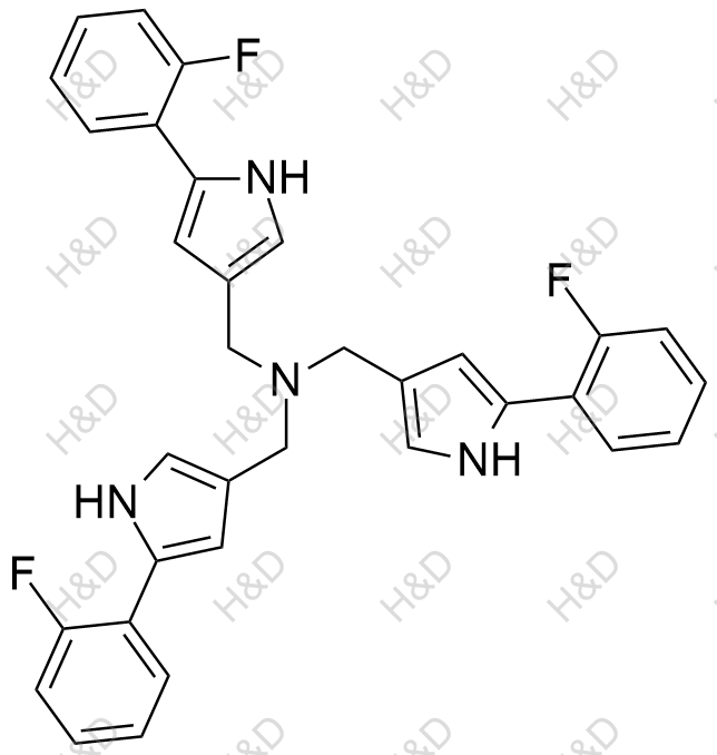 沃諾拉贊雜質(zhì)6,tris((5-(2-fluorophenyl)-1H-pyrrol-3-yl)methyl)amine