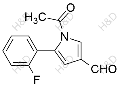 沃諾拉贊雜質(zhì)9,1-acetyl-5-(2-fluorophenyl)-1H-pyrrole-3-carbaldehyde