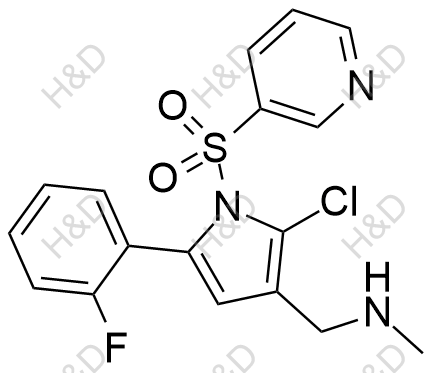 沃諾拉贊雜質(zhì)21,1-(2-chloro-5-(2-fluorophenyl)-1-(pyridin-3-ylsulfonyl)-1H-pyrrol-3-yl)-N-methylmethanamine