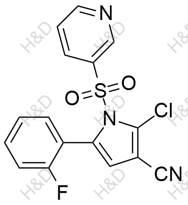 沃諾拉贊雜質(zhì)49,2-chloro-5-(2-fluorophenyl)-1-(pyridin-3-ylsulfonyl)-1H-pyrrole-3-carbonitrile