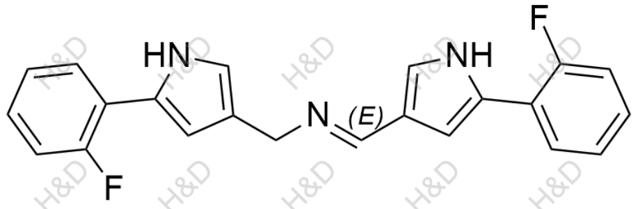 沃诺拉赞杂质69,(E)-1-(5-(2-fluorophenyl)-1H-pyrrol-3-yl)-N-((5-(2-fluorophenyl)-1H-pyrrol-3-yl)methylene)methanamine