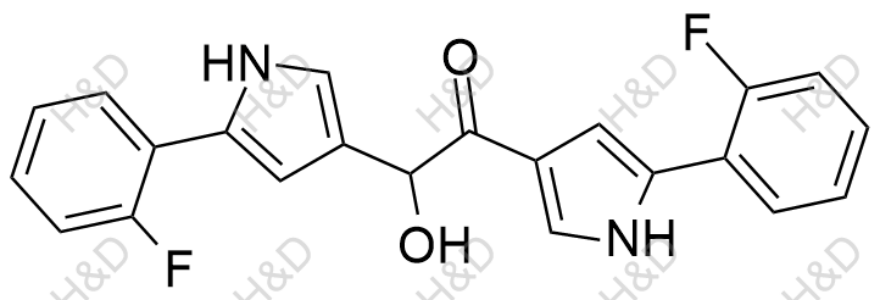 沃諾拉贊雜質(zhì)84,1,2-bis(5-(2-fluorophenyl)-1H-pyrrol-3-yl)-2-hydroxyethanone