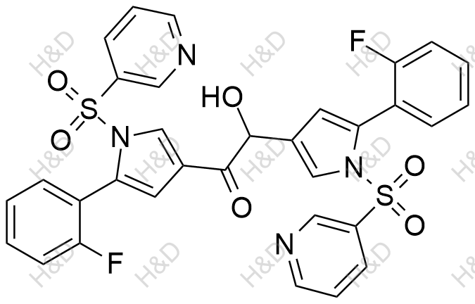 沃諾拉贊雜質(zhì)85,1,2-bis(5-(2-fluorophenyl)-1-(pyridin-3-ylsulfonyl)-1H-pyrrol-3-yl)-2-hydroxyethanone