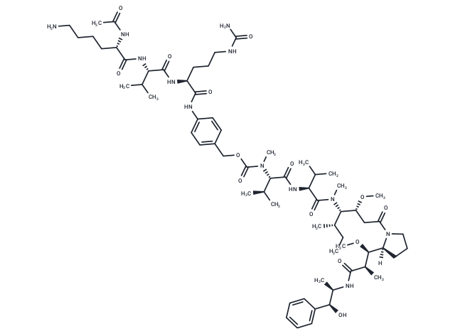 化合物 Ac-Lys-Val-Cit-PABC-MMAE,Ac-Lys-Val-Cit-PABC-MMAE