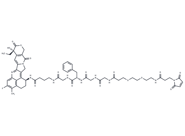 化合物 Mal-PEG2-Gly-Gly-Phe-Gly-Exatecan,Mal-PEG2-Gly-Gly-Phe-Gly-Exatecan