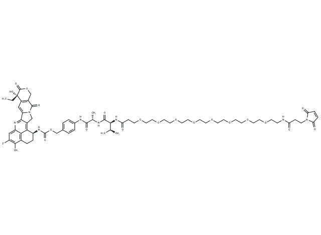 化合物 Mal-PEG8-Val-Ala-PAB-Exatecan,Mal-PEG8-Val-Ala-PAB-Exatecan