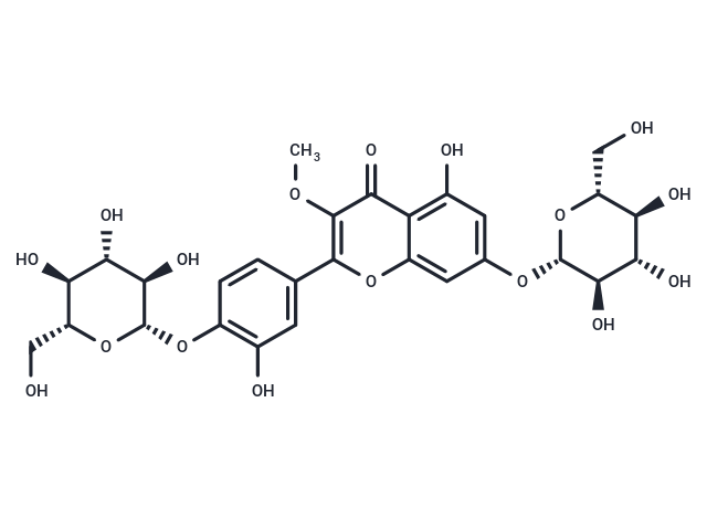 化合物 3-O-Methylquercetin 4',7-di-β-D-glucopyranoside,3-O-Methylquercetin 4',7-di-β-D-glucopyranoside