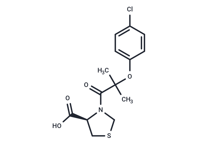 化合物 T50113,(4R)-3-[2-(4-chlorophenoxy)-2-methylpropanoyl]-1,3-thiazolidine-4-carboxylic acid