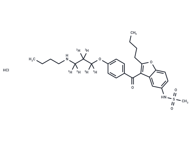 化合物 N-Desbutyl Dronedarone-d7 HCl,N-Desbutyl Dronedarone-d7 HCl