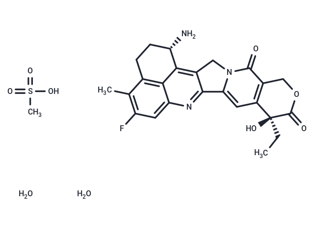 化合物 Exatecan mesylate dihydrate,Exatecan mesylate dihydrate