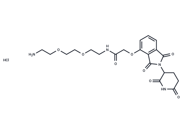 化合物Thalidomide-O-amido-PEG2-C2-NH2 hydrochloride,Thalidomide-O-amido-PEG2-C2-NH2 hydrochloride