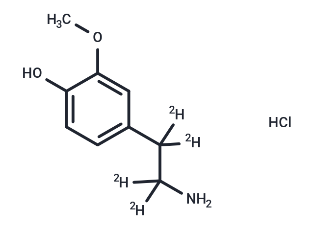 3-甲氧酪胺 d4 鹽酸鹽,3-Methoxy Dopamine-d4 Hydrochloride