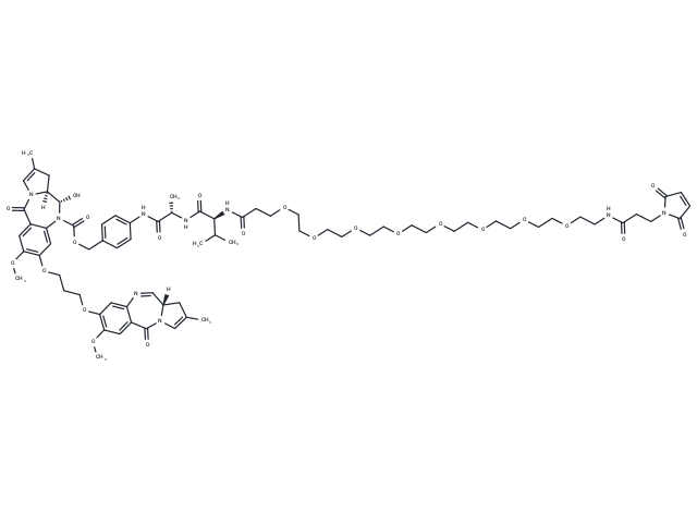 化合物 Mal-amido-PEG8-Val-Ala-PAB-SG3200,Mal-amido-PEG8-Val-Ala-PAB-SG3200