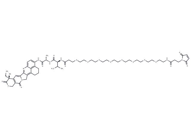 化合物 Mal-PEG8-amide-Val-Ala-(4-NH2)-Exatecan,Mal-PEG8-amide-Val-Ala-(4-NH2)-Exatecan