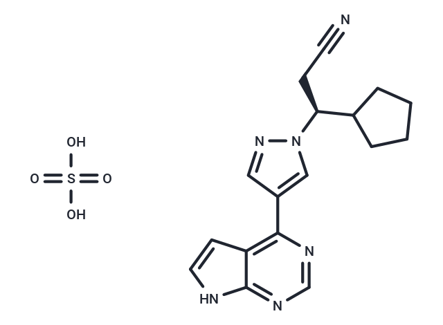 化合物 Ruxolitinib sulfate,Ruxolitinib sulfate