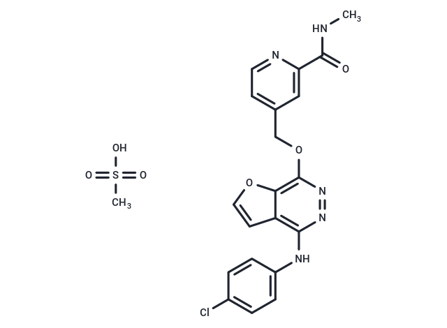 化合物 Telatinib mesylate,Telatinib mesylate