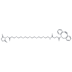 二苯基環(huán)辛炔-五乙二醇-活性酯,DBCO-PEG5-NHS ester