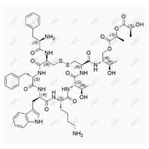 奧曲肽雜質(zhì)21,(S)-(S)-1-((2R,3R)-2-((4R,7S,10S,13R,16S,19R)-13-((1H-indol-3-yl)methyl)-19-((R)-2-amino-3-phenylpropanamido)-10-(4-aminobutyl)-16-benzyl-7-((R)-1-hydroxyethyl)-6,9,12,15,18-pentaoxo-1,2-dithia-5,8,11,14,17-pentaazacycloicosane-4-carboxamido)-3-hydroxybutoxy)-1-oxopropan-2-yl 2-hydroxypropanoate