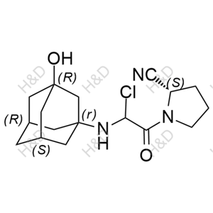 (2S)-1-(2-chloro-2-(((1r,3R,5R,7S)-3-hydroxyadamantan-1-yl)amino)acetyl)pyrrolidine-2-carbonitrile	维格列汀杂质10	