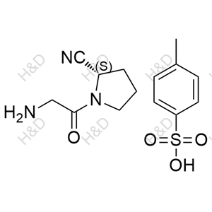 (S)-1-(2-aminoacetyl)pyrrolidine-2-carbonitrile 4-methylbenzenesulfonate	維格列汀雜質(zhì)57(對(duì)甲苯磺酸鹽)	