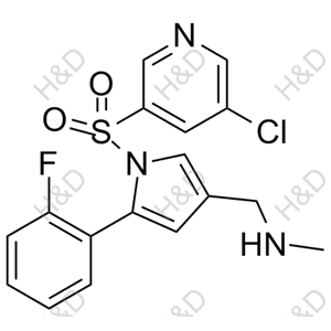 沃諾拉贊雜質(zhì)4,1-(1-((5-chloropyridin-3-yl)sulfonyl)-5-(2-fluorophenyl)-1H-pyrrol-3-yl)-N-methylmethanamine