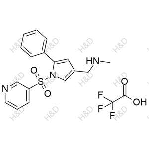 沃諾拉贊雜質(zhì) U8(三氟乙酸鹽）,N-methyl-1-(5-phenyl-1-(pyridin-3-ylsulfonyl)-1H-pyrrol-3-yl) methanamine 2,2,2-trifluoroacetate