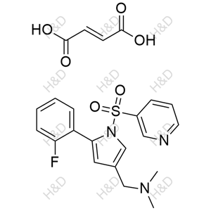 1-(5-(2-fluorophenyl)-1-(pyridin-3-ylsulfonyl)-1H-pyrrol-3-yl)-N,N-dimethylmethanamine fumarate;	沃諾拉贊雜質(zhì)U9（富馬酸鹽）	