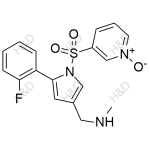 3-((2-(2-fluorophenyl)-4-((methylamino)methyl)-1H-pyrrol-1-yl)sulfonyl)pyridine 1-oxide	沃诺拉赞杂质45	