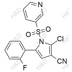 2-chloro-5-(2-fluorophenyl)-1-(pyridin-3-ylsulfonyl)-1H-pyrrole-3-carbonitrile	沃诺拉赞杂质49	