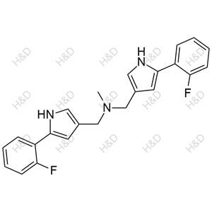 1-(5-(2-fluorophenyl)-1H-pyrrol-3-yl)-N-((5-(2-fluorophenyl)-1H-pyrrol-3-yl)methyl)-N-methylmethanamine	沃诺拉赞杂质60	