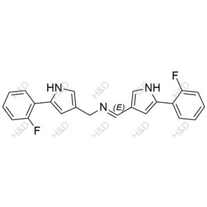 沃诺拉赞杂质69,(E)-1-(5-(2-fluorophenyl)-1H-pyrrol-3-yl)-N-((5-(2-fluorophenyl)-1H-pyrrol-3-yl)methylene)methanamine