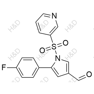 沃諾拉贊雜質(zhì)72,5-(4-fluorophenyl)-1-(pyridin-3-ylsulfonyl)-1H-pyrrole-3-carbaldehyde