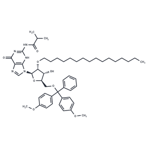 化合物 N2-iBu-5’-O-DMTr-2’-O-hexadecanyl guanosine|TNU1656|TargetMol