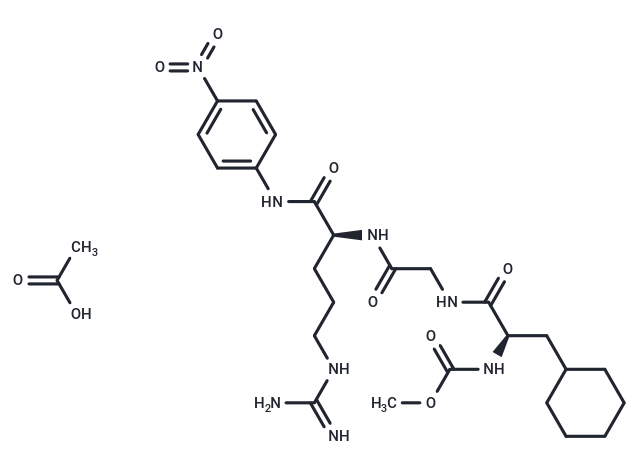 化合物 CH3OCO-D-CHA-Gly-Arg-pNA acetate,CH3OCO-D-CHA-Gly-Arg-pNA acetate