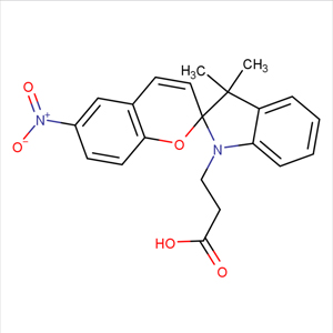 1-(beta-羧基乙基)-3,3-二甲基-6'-硝基螺(吲哚啉- 2,2'-2H-苯并吡喃),1-(beta-carboxyethyl)-3,3-dimethyl-6'-nitrospiro(indoline- 2,2'-2H-benzopyran)